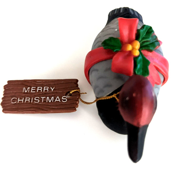 Vintage Christmas Decoration Tree Ornament Carved Wood Duck Enesco Made in HK - Picture 3 of 7